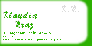 klaudia mraz business card